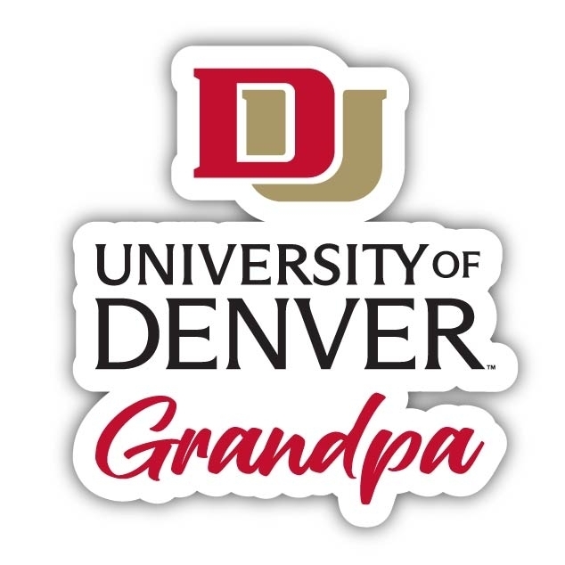 University Of Denver Pioneers 4 Inch Proud Grandpa Die Cut Decal