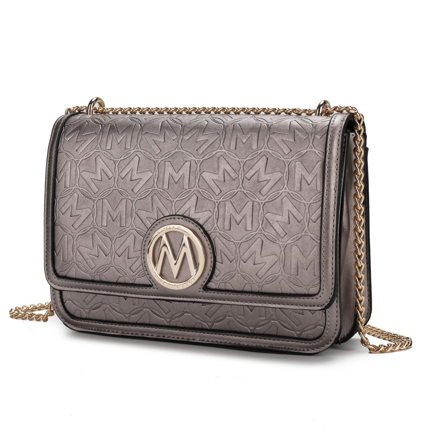 MKF Collection Amiyah Vegan Leather Women's Shoulder Bag By Mia K - Pewter