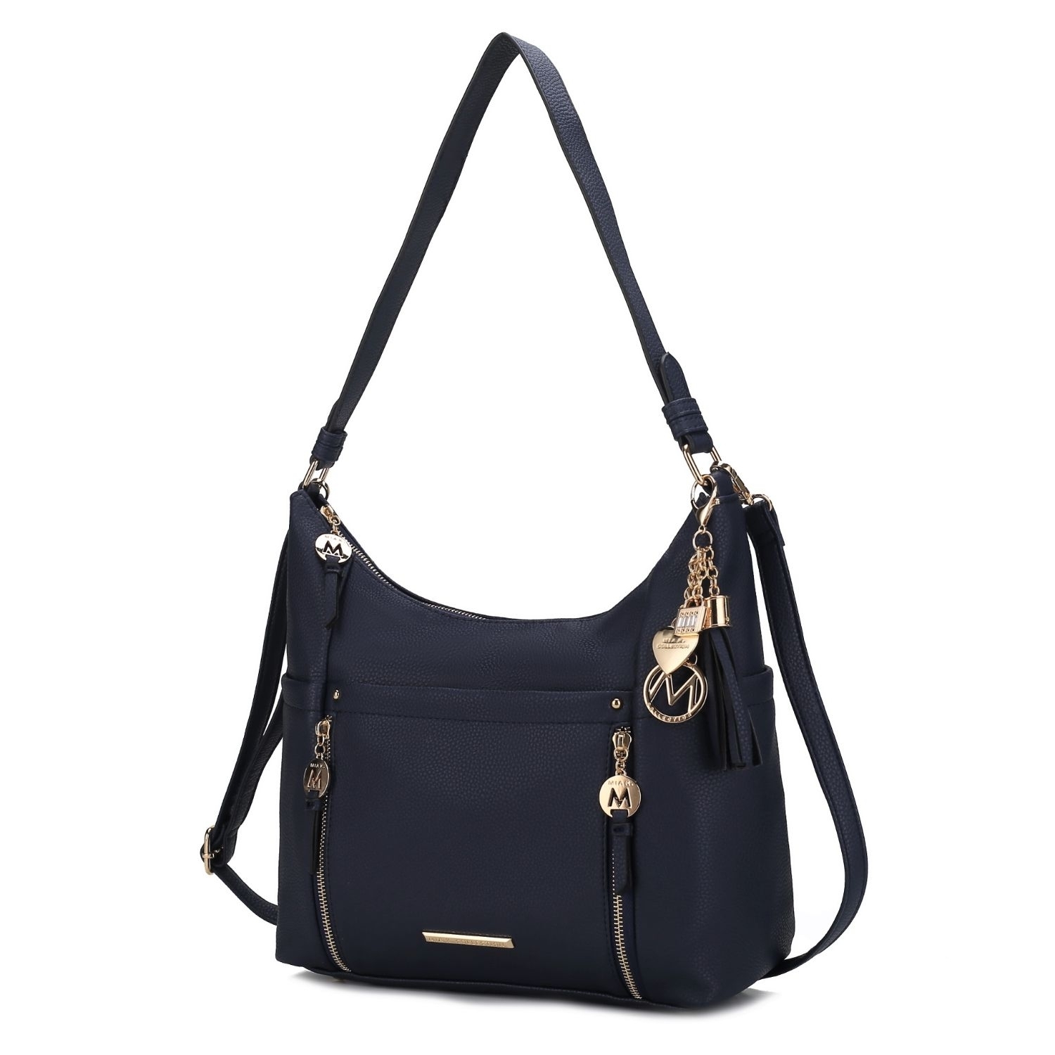 MKF Collection Ruby Vegan Leather Women's Shoulder Bag By Mia K - Navy