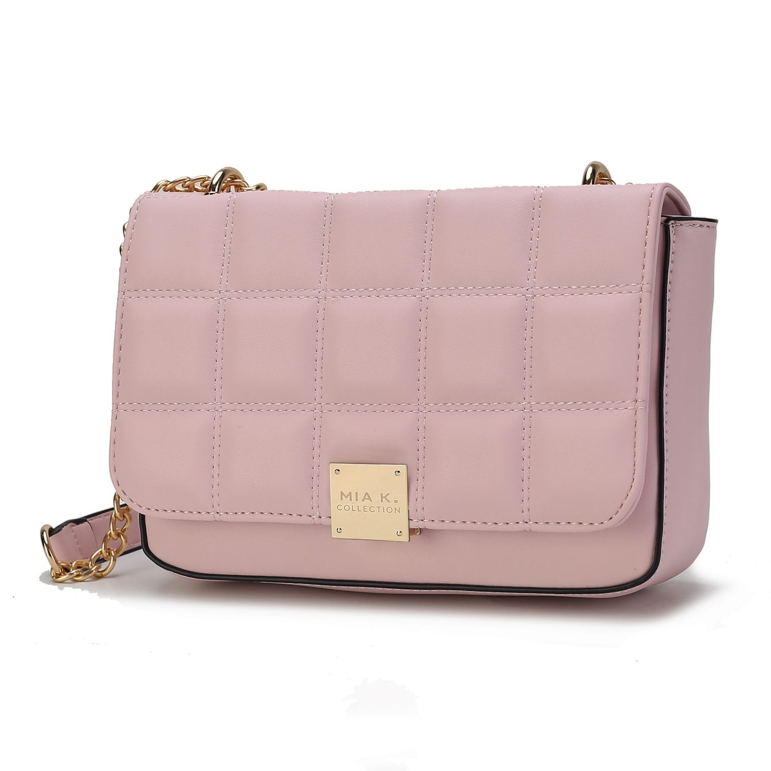 MKF Collection Nyra Quilted Vegan Leather Women's Shoulder Bag - Pink