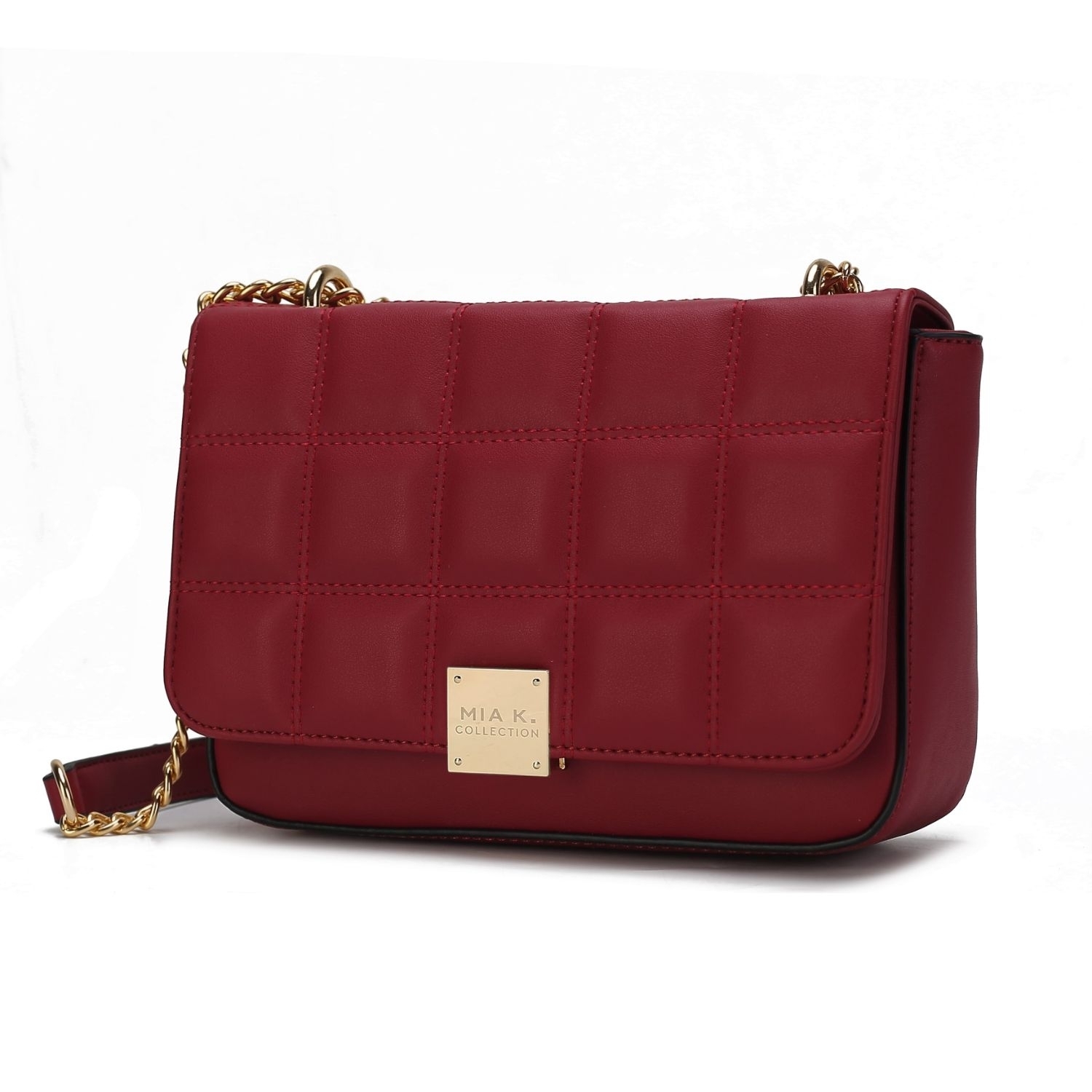 MKF Collection Nyra Quilted Vegan Leather Women's Shoulder Bag - Red
