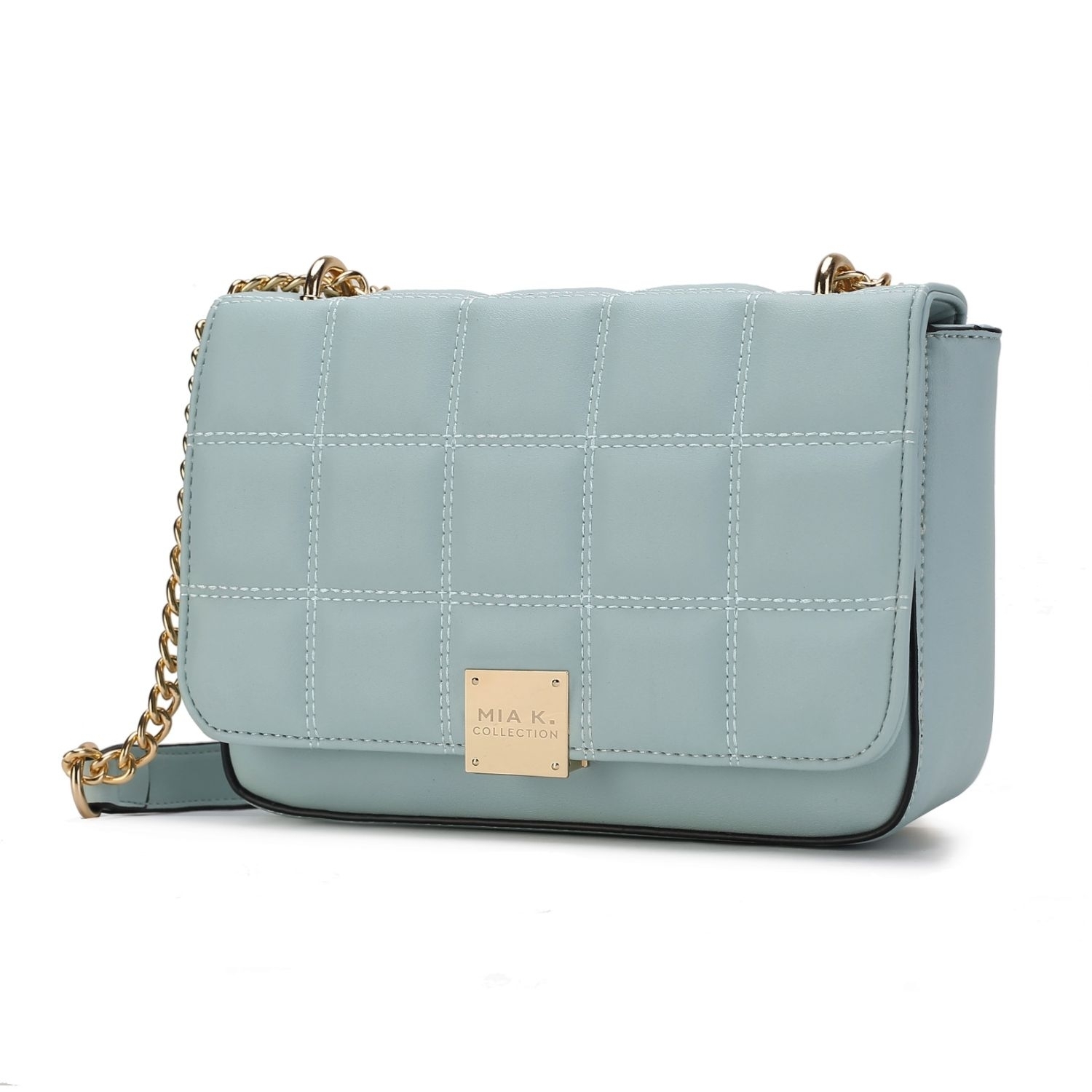 MKF Collection Nyra Quilted Vegan Leather Women's Shoulder Bag - Seafoam