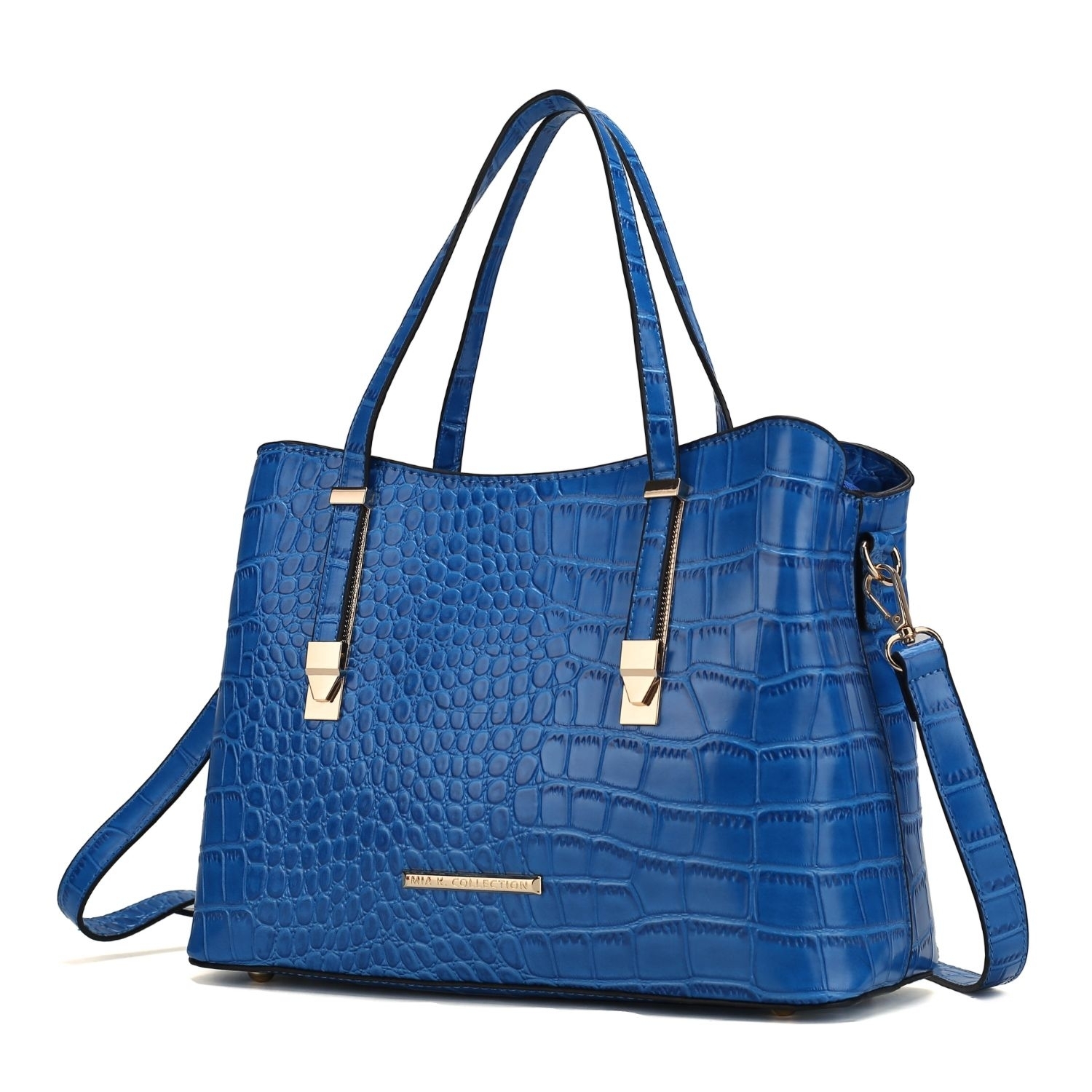 MKF Collection Aurelia Crocodile Embossed Vegan Leather Women's Tote Bag By Mia K - Royal Blue