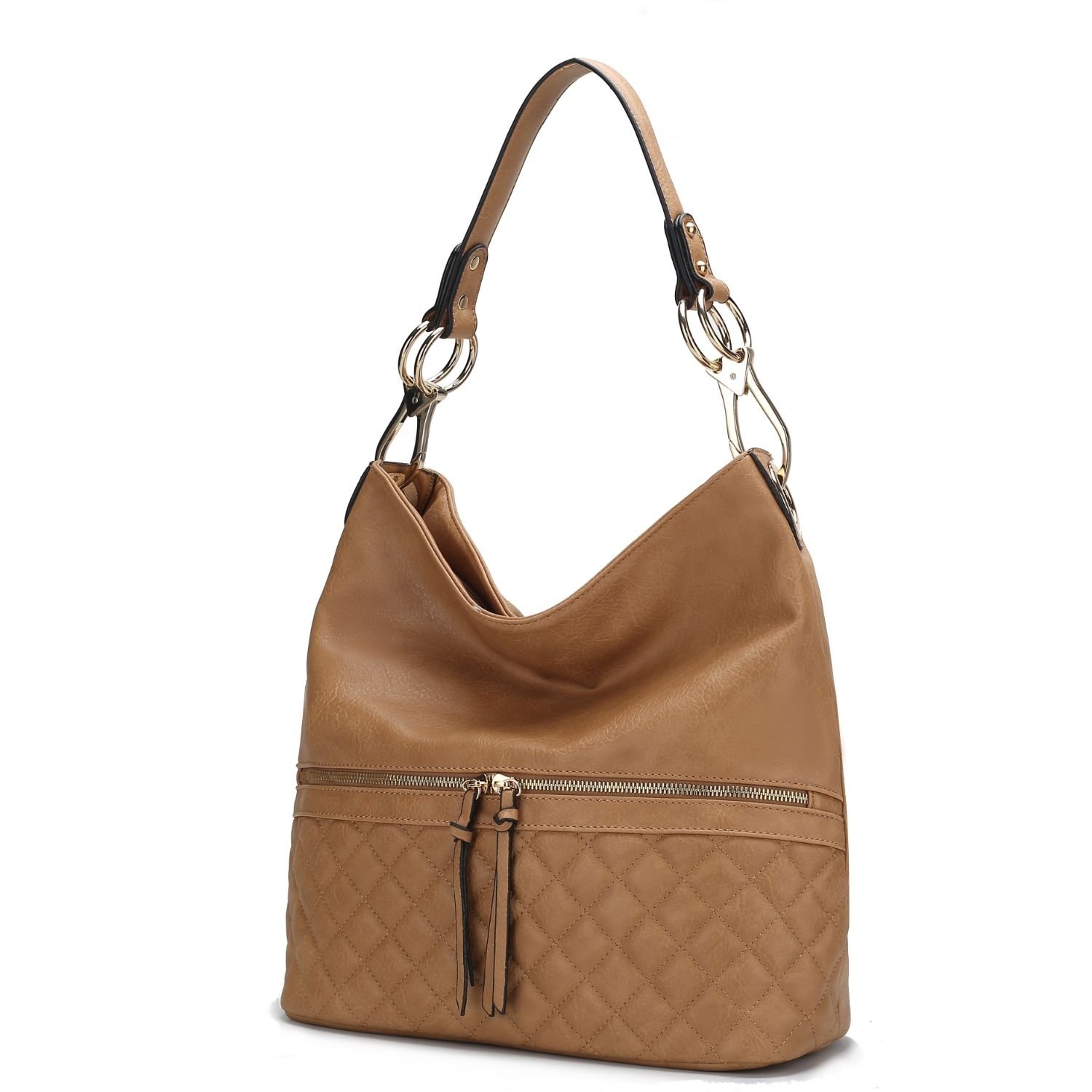 MKF Collection Dalila Vegan Leather Women's Shoulder Bag By Mia K. - Apricot