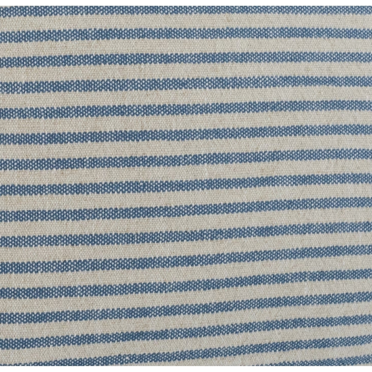 20 X 20 Modern Throw Pillow, Cotton Linen, Woven Stripes, Tassels, Blue, Saltoro Sherpi