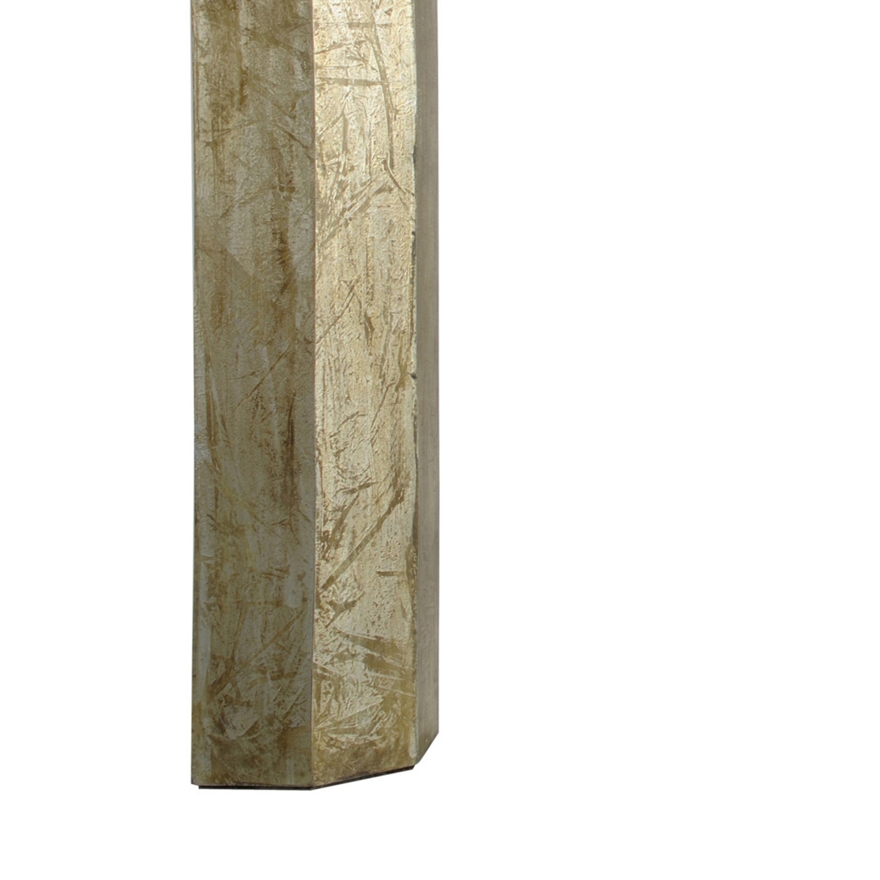50 Inch Fireplace Mantel, Rectangular Wood Frame, Metallic Brass Finish- Saltoro Sherpi
