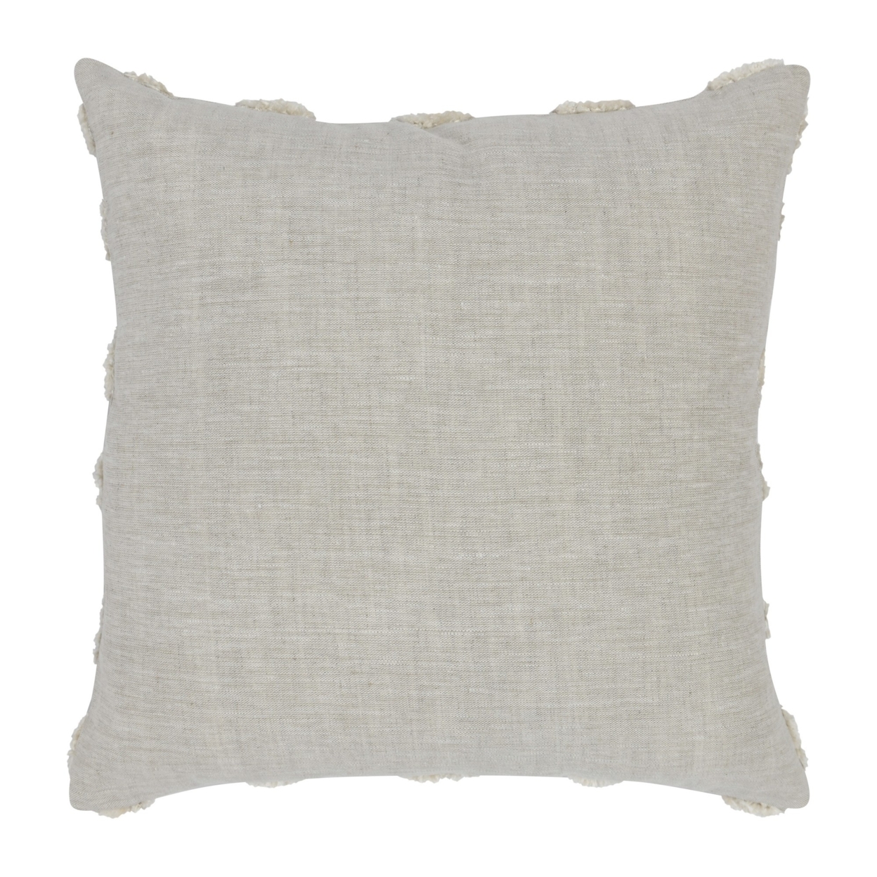 22 X 22 Modern Throw Pillow, Shag, Geometric Diamond, Ivory, Gray- Saltoro Sherpi
