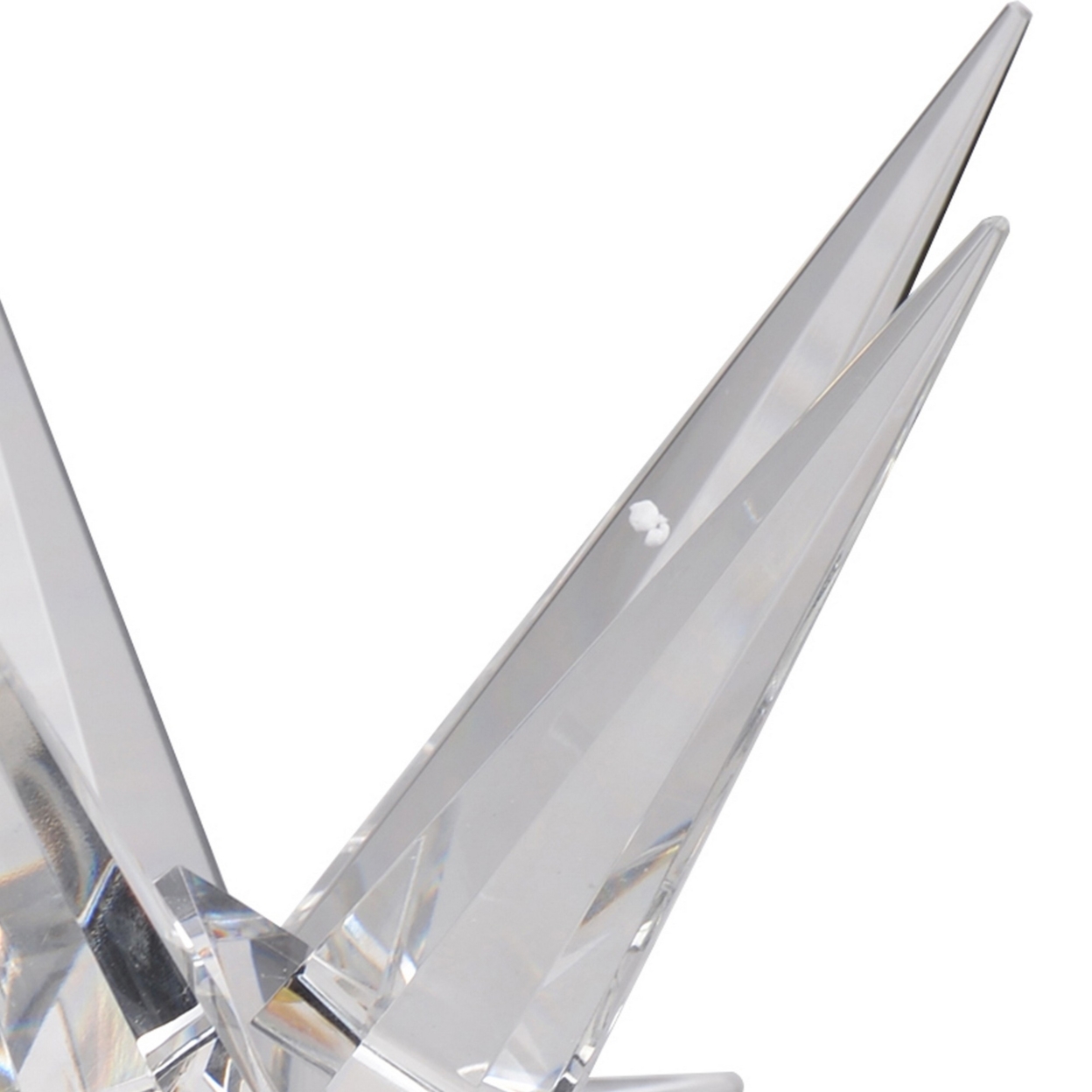10 Inch Glass Star Accent Decor For Tabletop, Elegant Clear Crystalline- Saltoro Sherpi