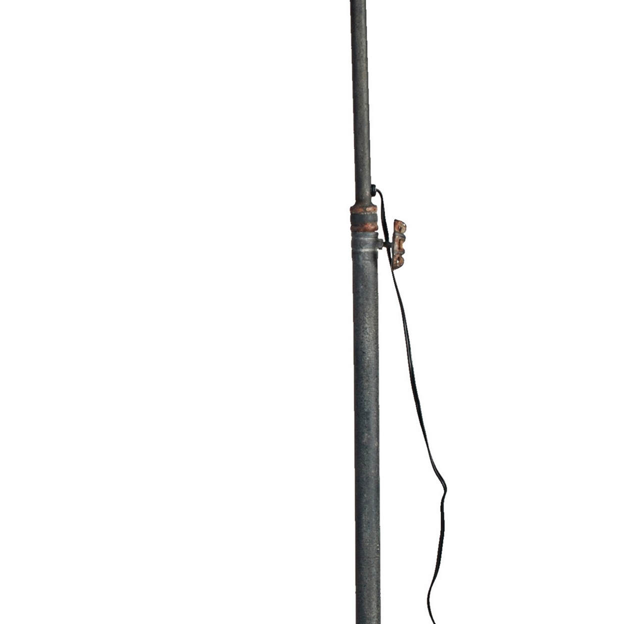 67 Inch Iron Floor Lamp, Adjustable Length Arm, Industrial Antique Black- Saltoro Sherpi