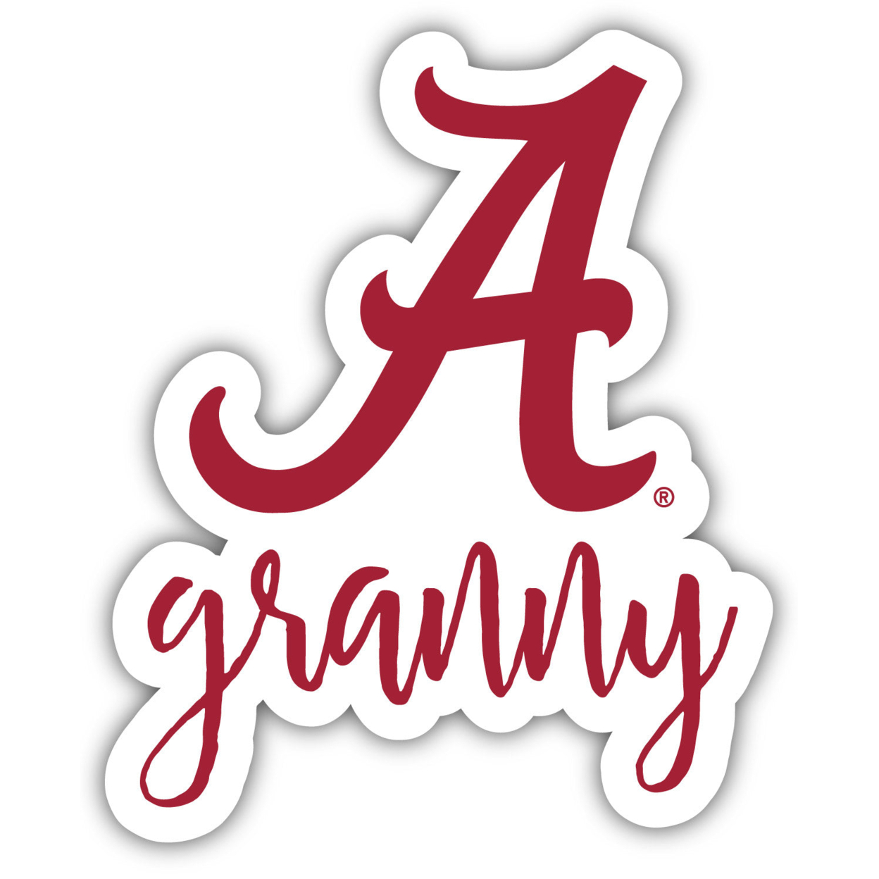 Alabama Crimson Tide 4-Inch Proud Granny Die Cut Decal - Granny