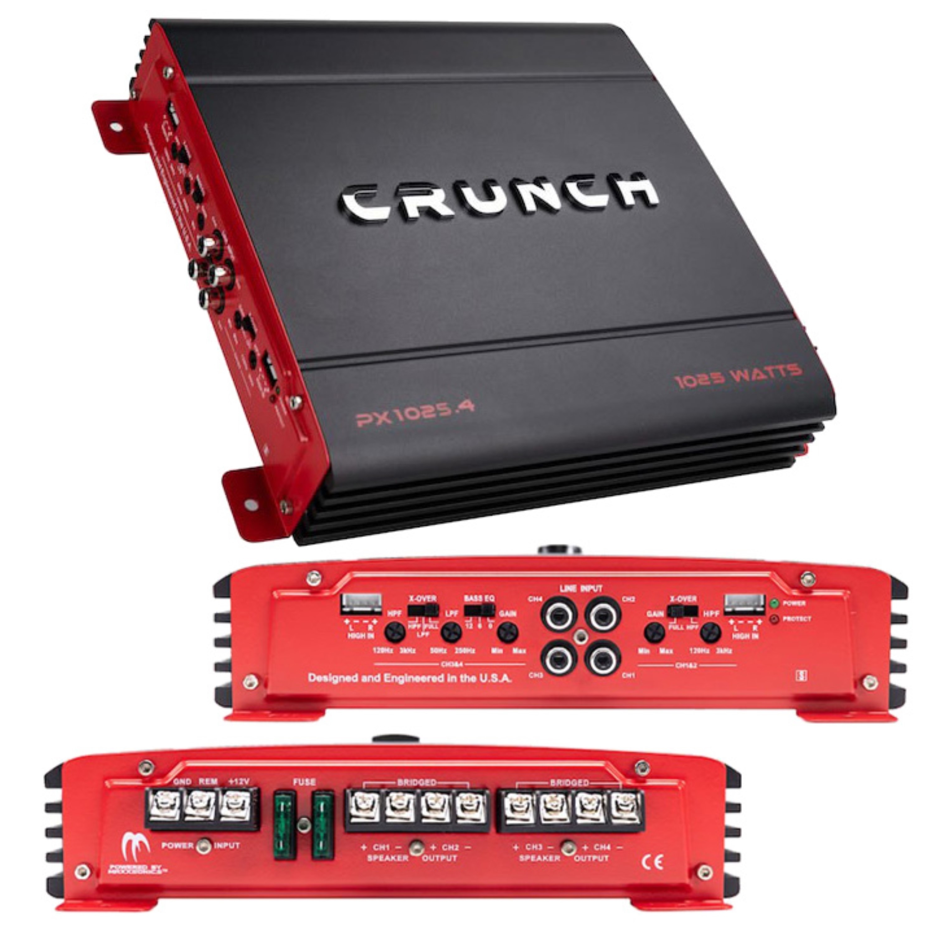 Crunch PX-1025.4 1000 Watt 4-Channel Amplifier Car Audio Amp