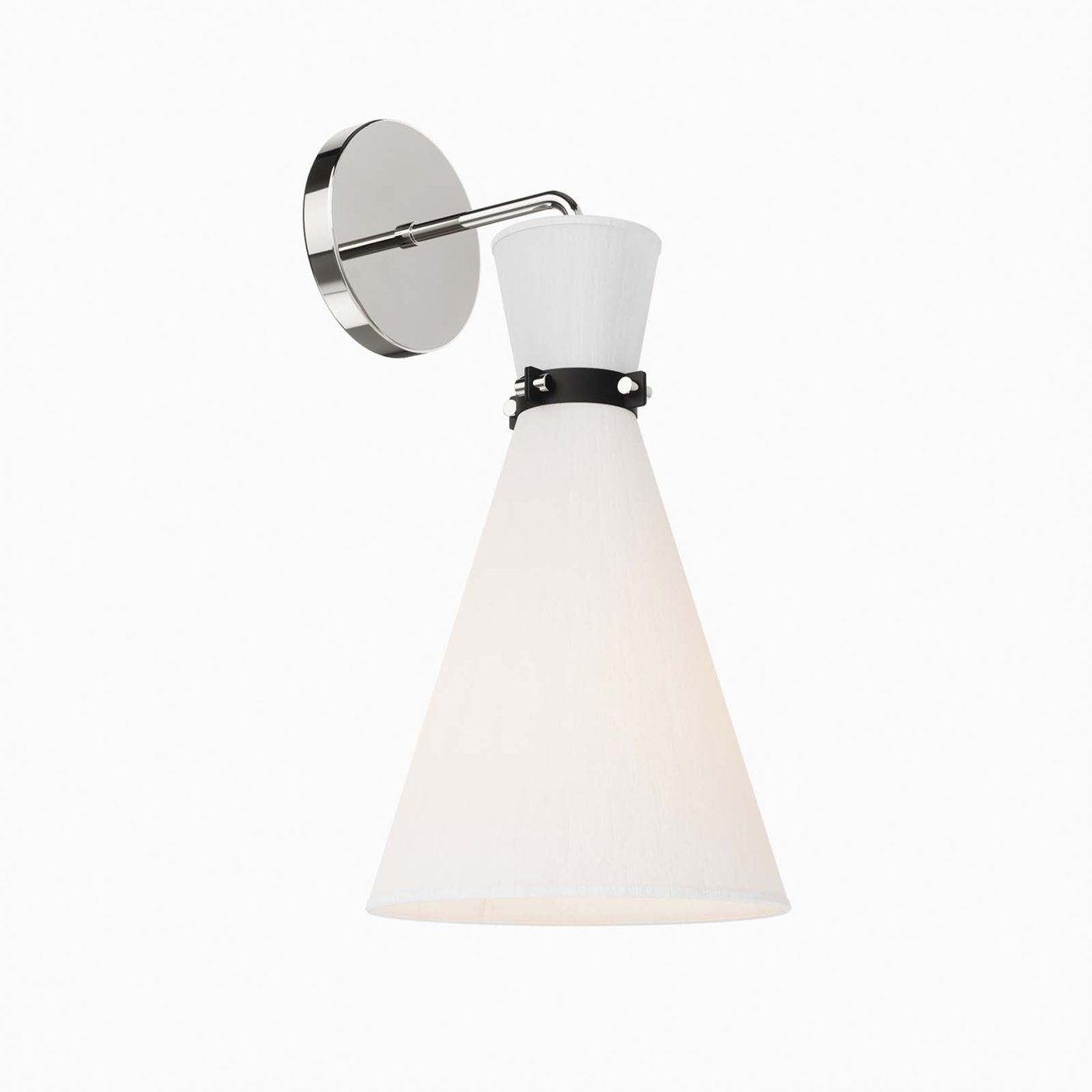 Starlight 1-Light Wall Sconce, White Polished Nickel
