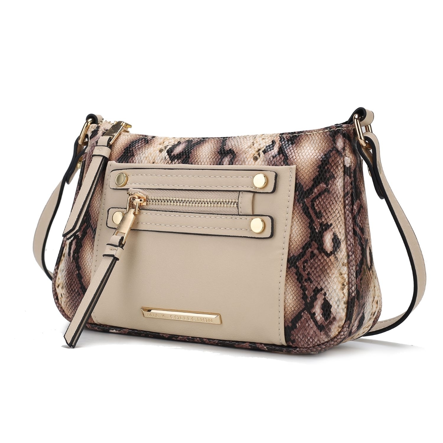 MKF Collection Essie Snake Embossed Vegan Leather Crossbody By Mia K - Coffee