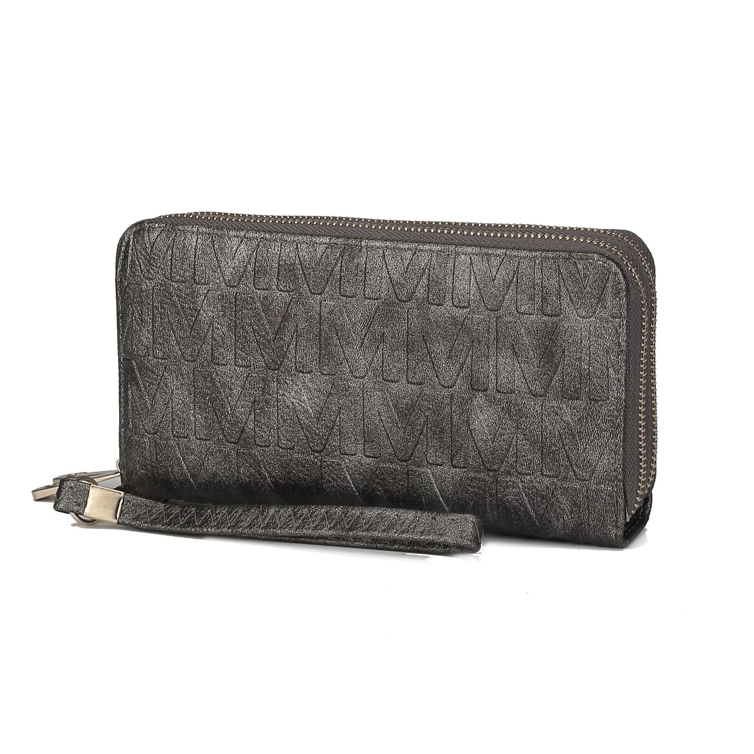 MKF Collection Aurora M Signature Wallet By Mia K. - Pewter