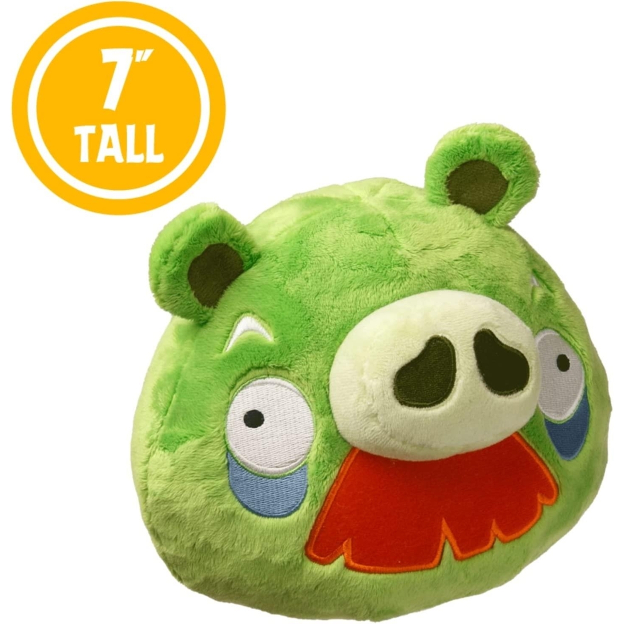 Angry Birds Green Moustache Foreman Pig Plush Bad Piggies 7 Pillow Doll Soft Toy Mighty Mojo