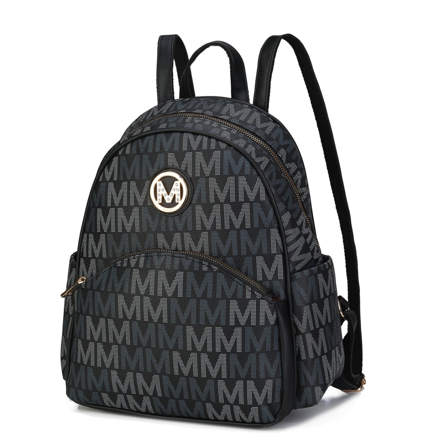 MKF Collection Palmer Vegan Leather Signature Logo-print Women's Backpack By Mia K - Beige
