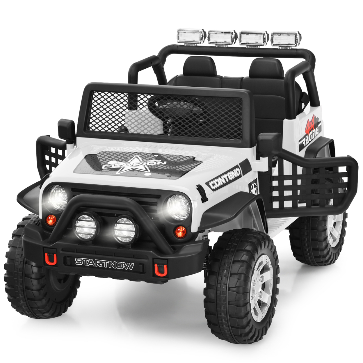 12V Electric Kids Ride On Car Truck W/ MP3 Horn 2.4G Remote Control - White