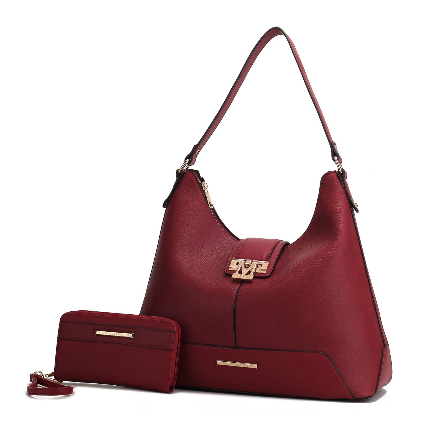 MKF Collection Graciela Hobo Handbag By Mia K. - Wine