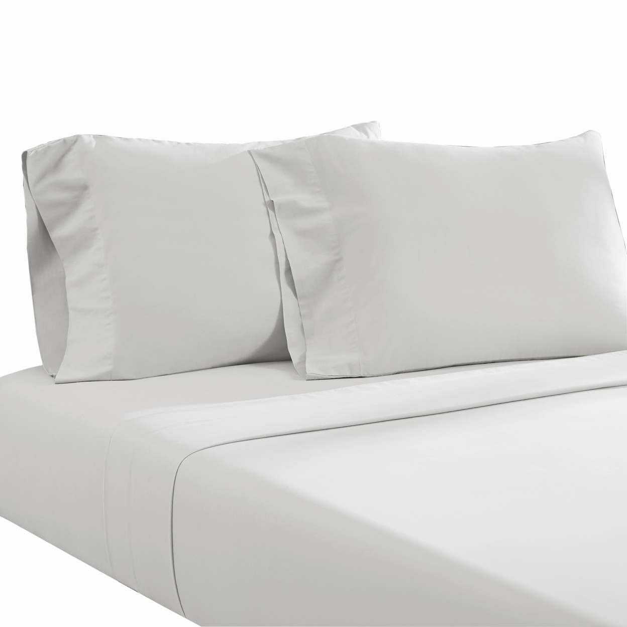 Ivy 4 Piece Queen Size Cotton Ultra Soft Bed Sheet Set, Prewashed, White- Saltoro Sherpi