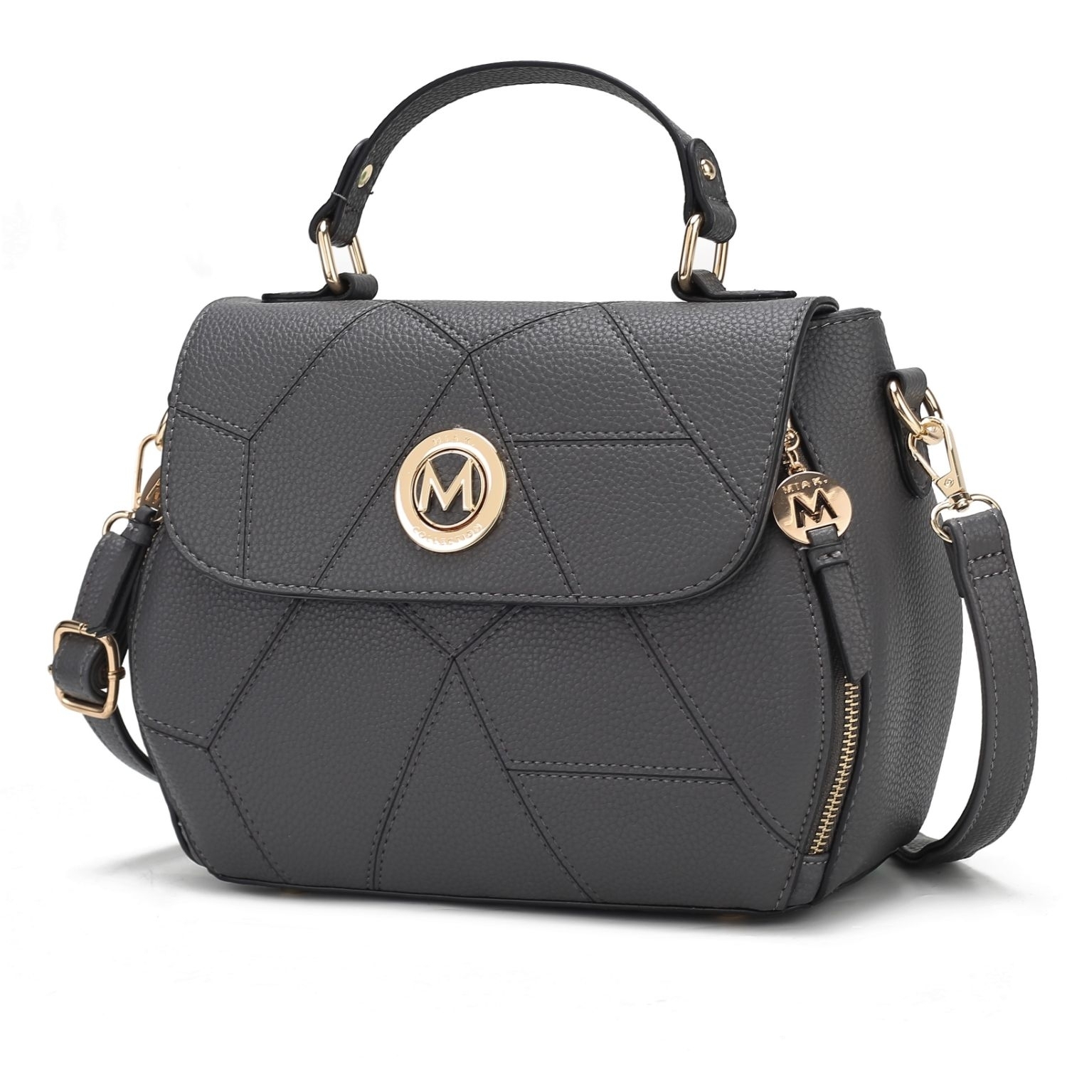MKF Collection Clementine Vegan Leather Women's Satchel Bag By Mia K - Charcoal