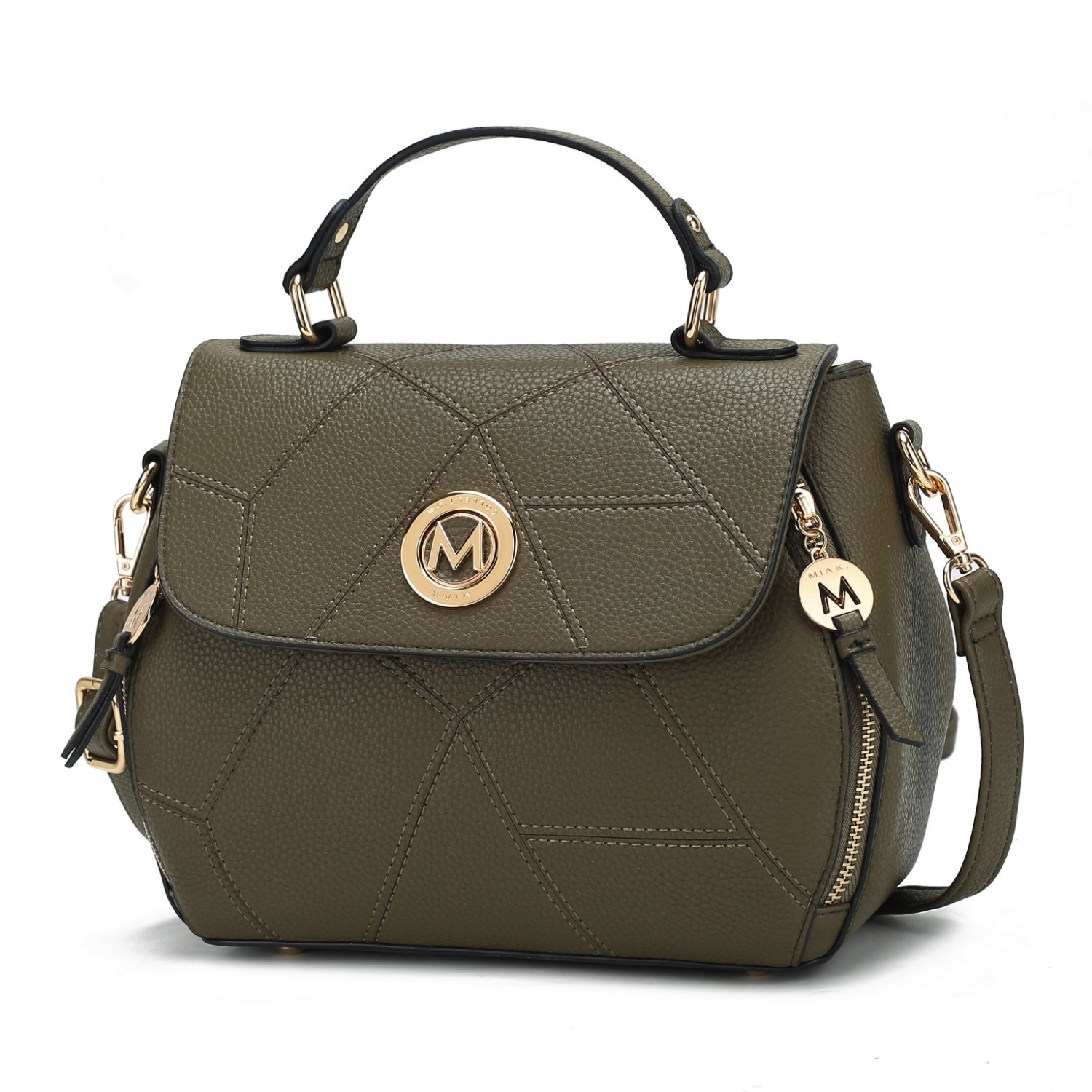 MKF Collection Clementine Vegan Leather Women's Satchel Bag By Mia K - Olive