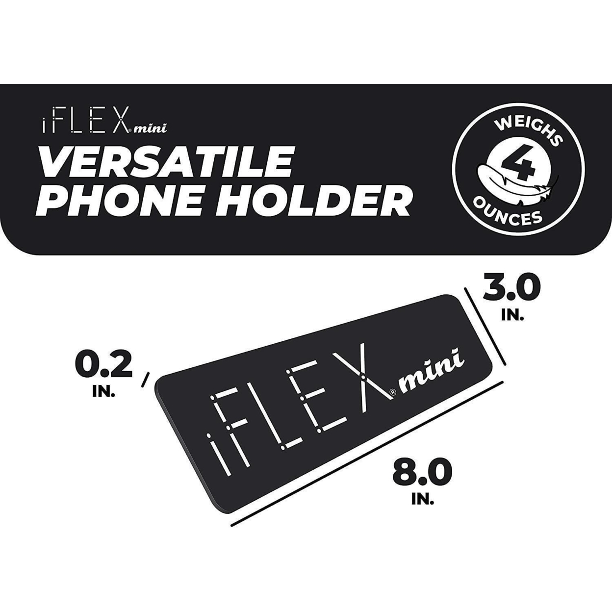 IFLEX Mini Cell Phone Flexible Holder 12pk Black Universal Mount Silicone IFLEX-11