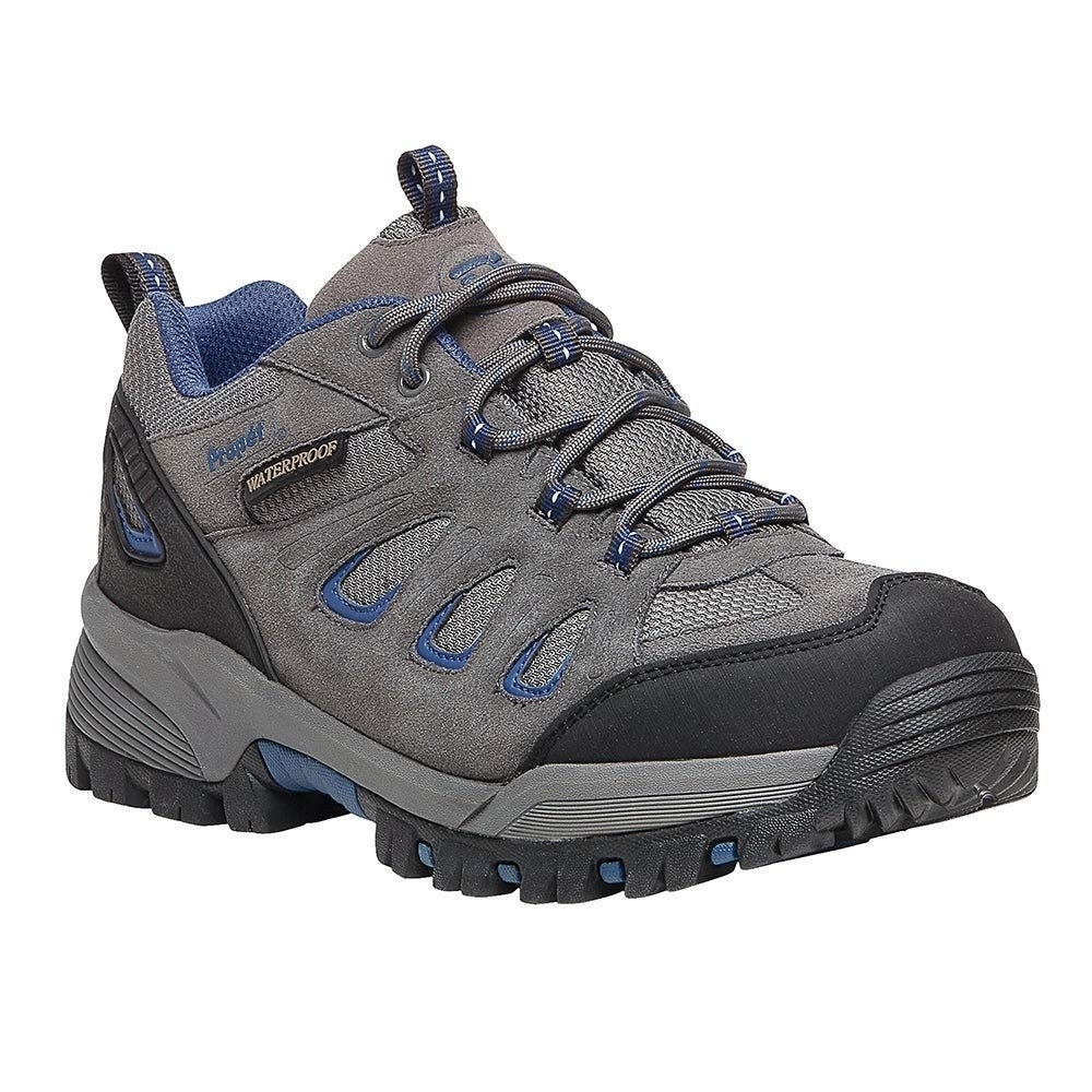 Propet Men's Ridge Walker Low Hiking Shoe Grey/Blue - M3598GRB GREY/BLUE - GREY/BLUE, 13-2E
