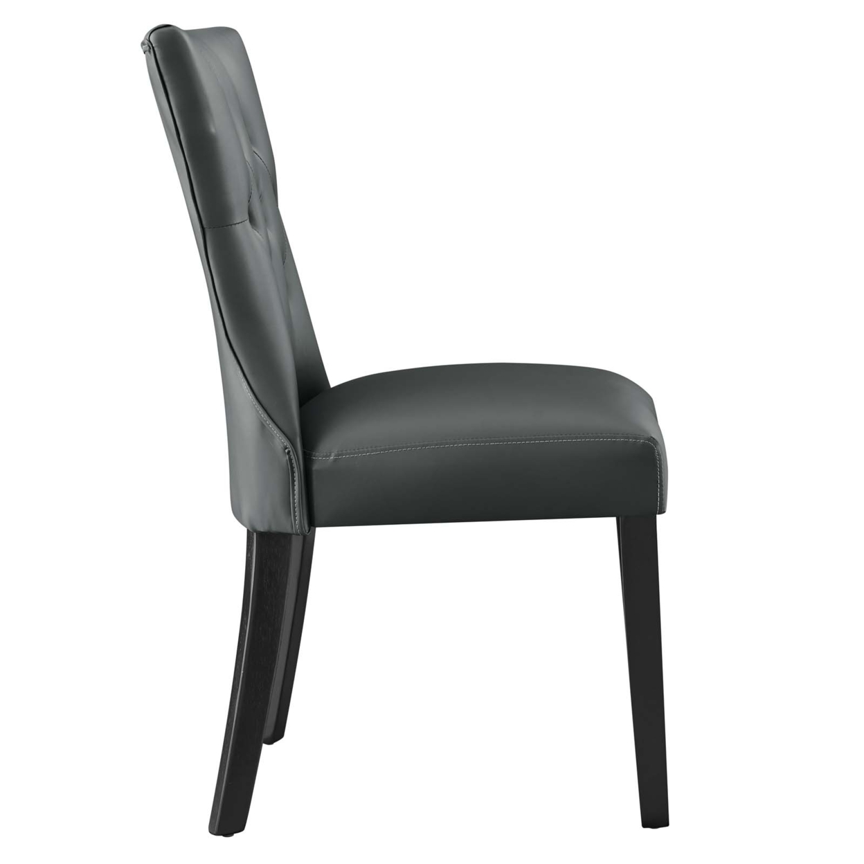 Silhouette Dining Vinyl Side Chair, Gray