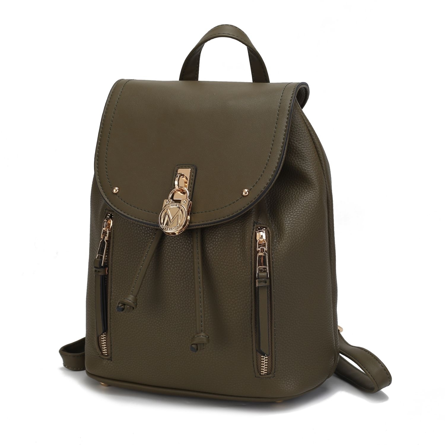 MKF Collection Xandria Vegan Leather Women's Backpack Handbag By Mia K - Olive