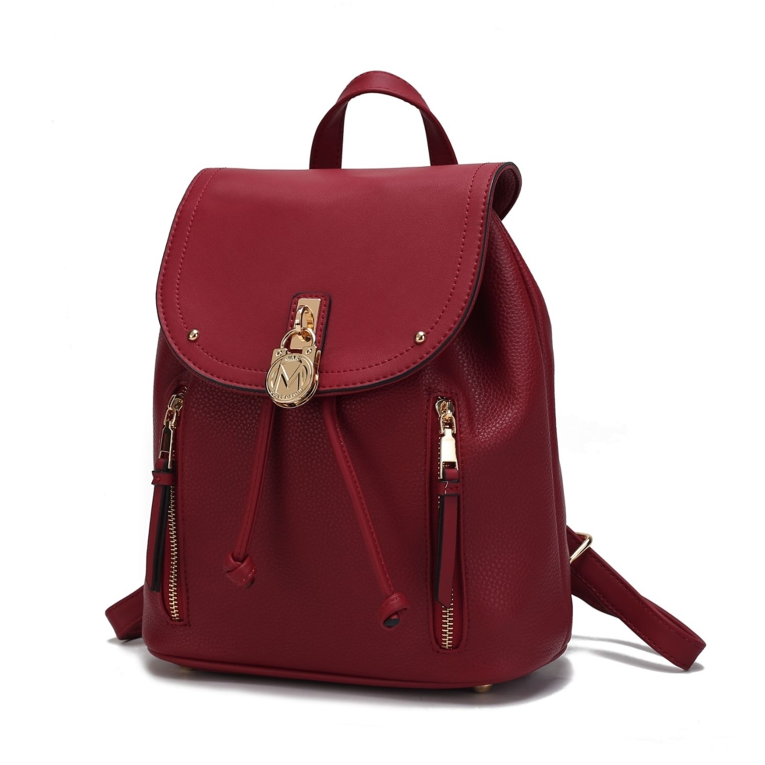 MKF Collection Xandria Vegan Leather Women's Backpack Handbag By Mia K - Red