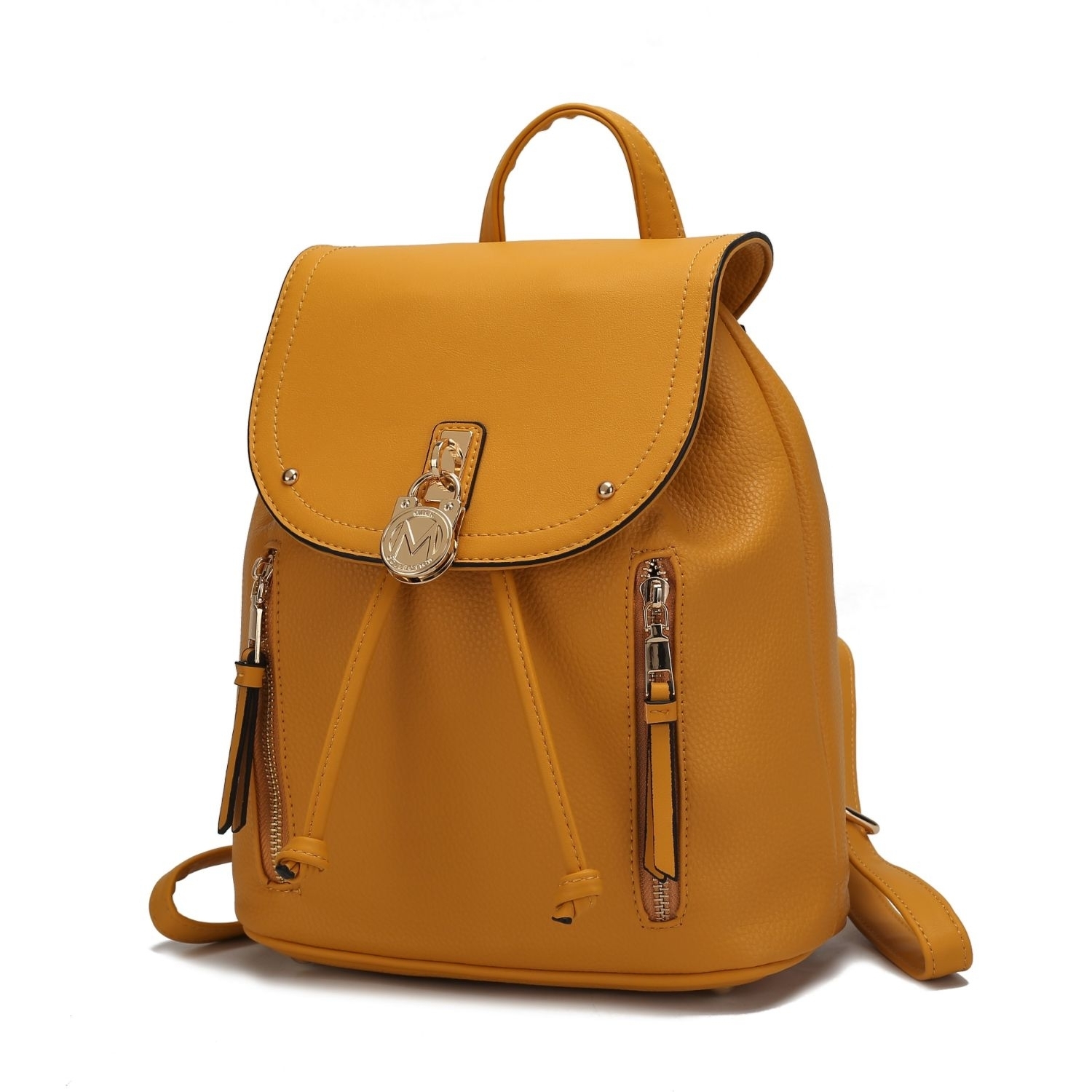 MKF Collection Xandria Vegan Leather Women's Backpack Handbag By Mia K - Yellow