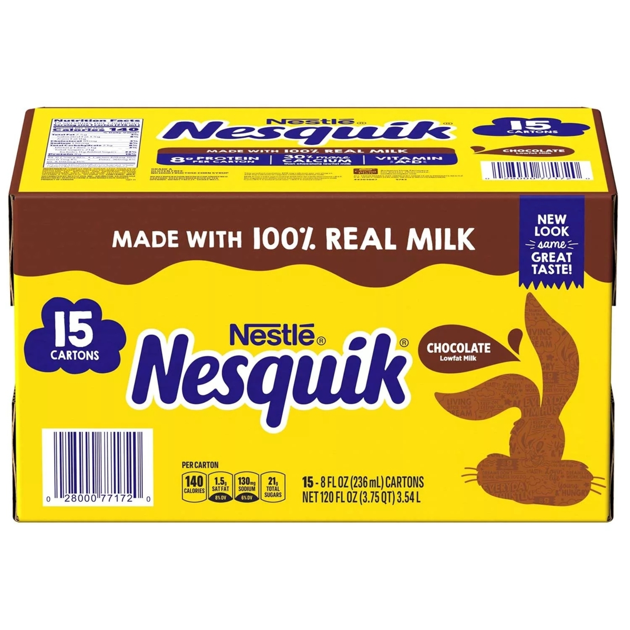 Nesquik Chocolate Milk, 8 Fluid Ounce (Pack Of 15)