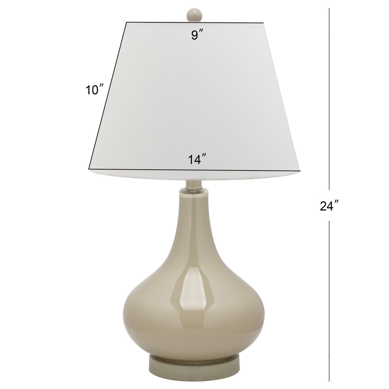 SAFAVIEH Amy Gourd Table Lamp (Set Of 2) , Taupe ,