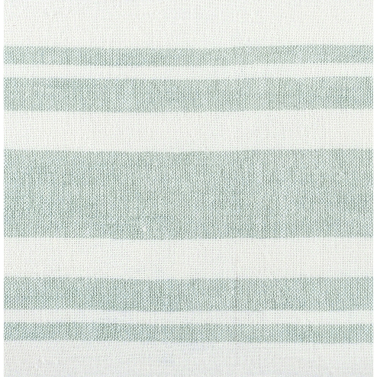 22 Inch Square Linen Accent Throw Pillow, Stripe Design, Eucalyptus, White, Saltoro Sherpi