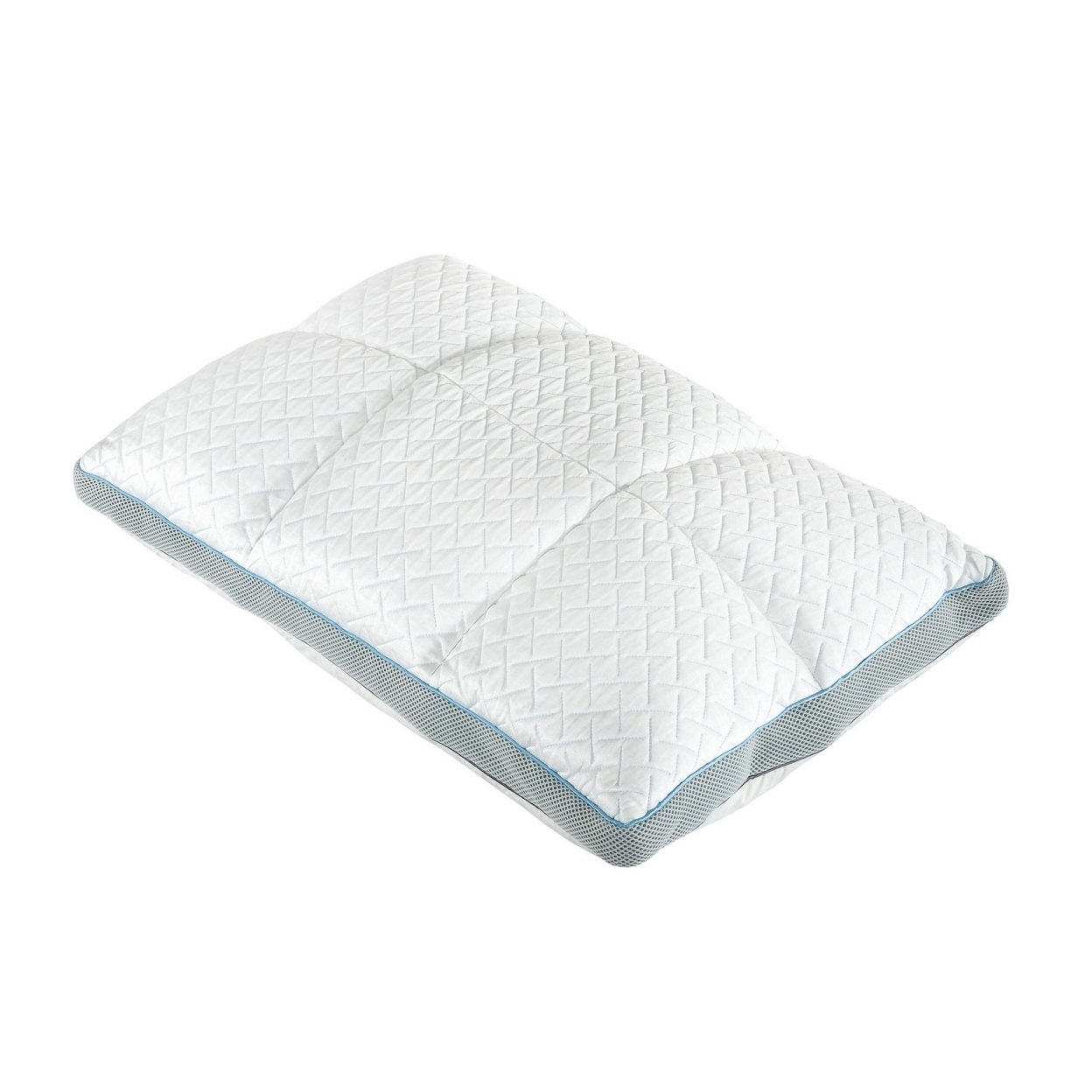 Beda 18 X 27 Queen Size Memory Foam Pillow, Fire Retardant Material, White- Saltoro Sherpi