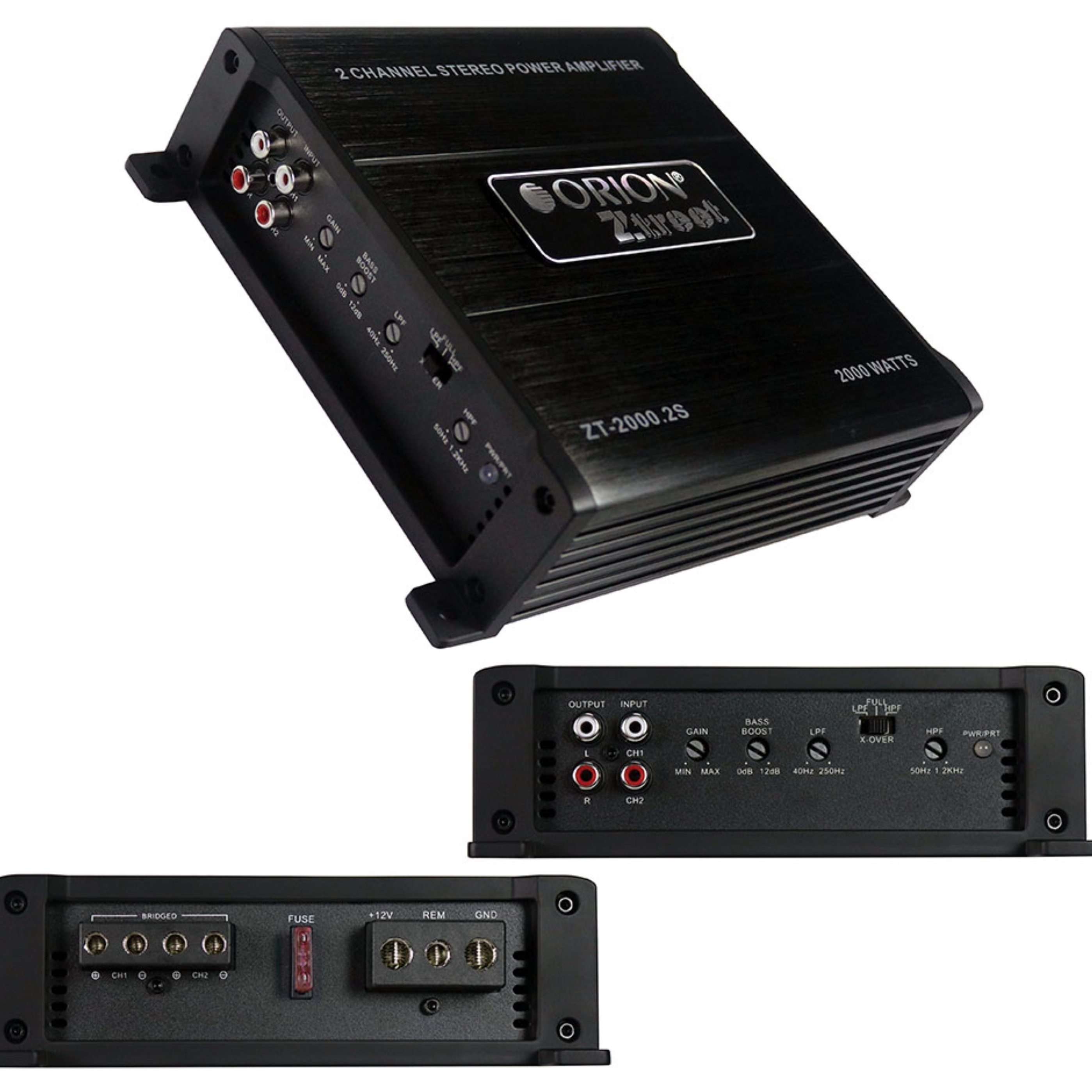 Orion Zt-2000.2s Zt 2-Channel Class Ab Compact Car Audio Amp Amplifier 2000w Max