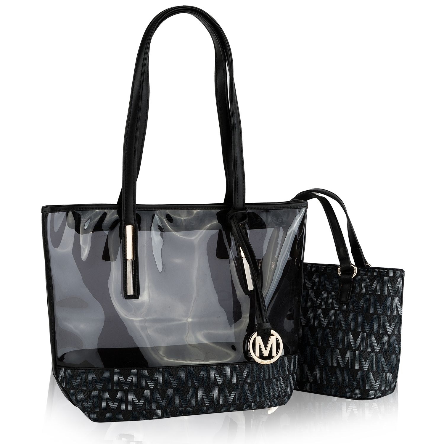 MKF Collection Tayla 2 PC Tote & Mini Bag By Mia K - Black