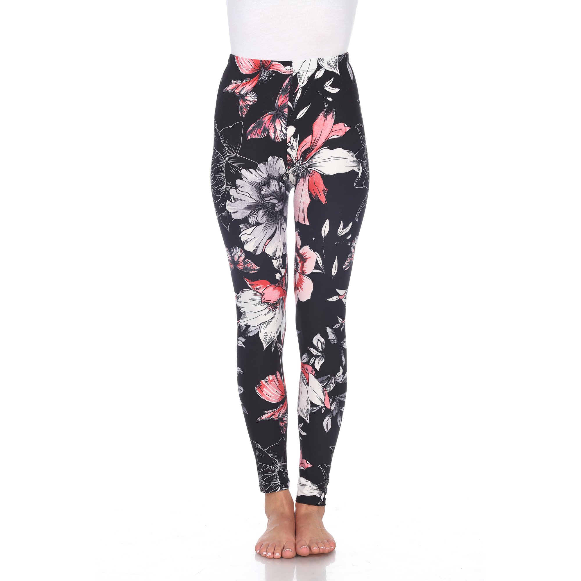 White Mark Women's Paisley Print Stretch Leggings - Colorful Paisley, One Size