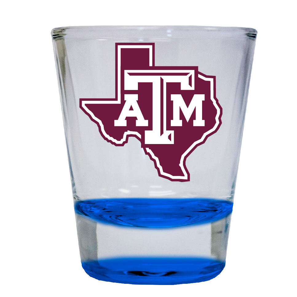 Texas A&M Aggies 2 Ounce Color Etched Shot Glasses - Blue, 1