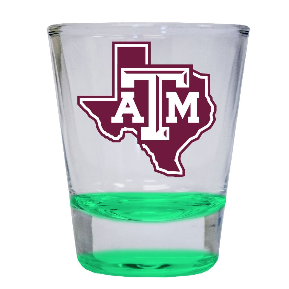 Texas A&M Aggies 2 Ounce Color Etched Shot Glasses - Red, 1