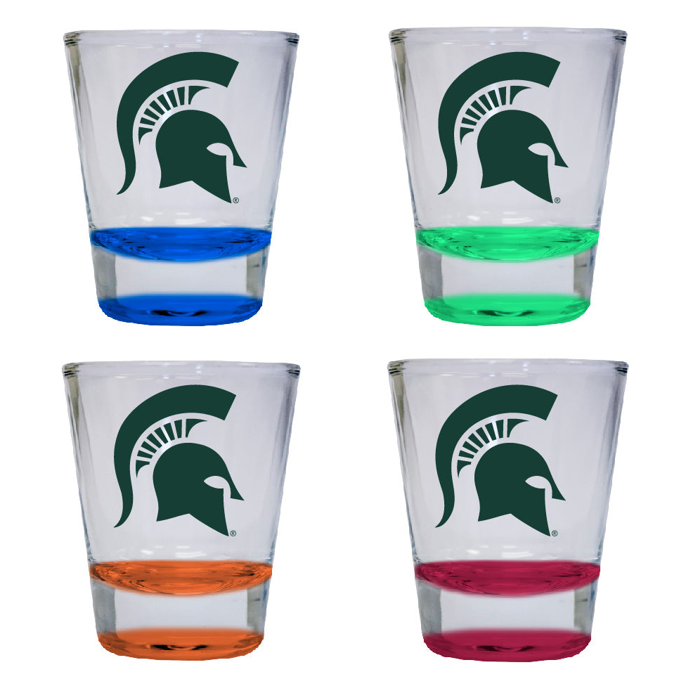 Michigan State Spartans 2 Ounce Color Etched Shot Glasses - Blue, 1