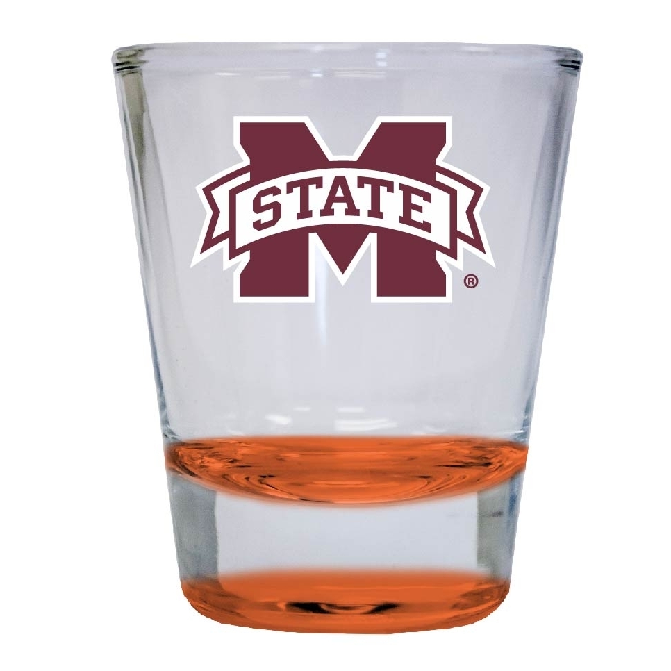 Mississippi State Bulldogs 2 Ounce Color Etched Shot Glasses - All Colors, 4-Pack