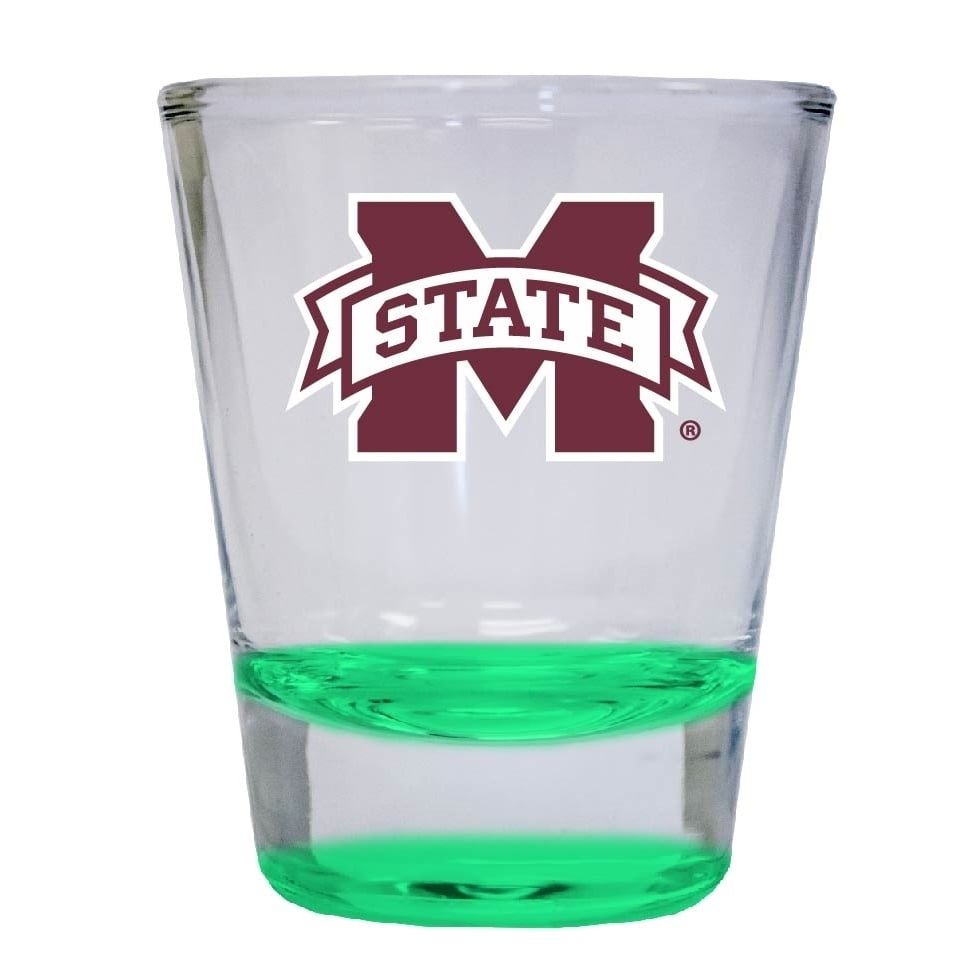 Mississippi State Bulldogs 2 Ounce Color Etched Shot Glasses - Orange, 1