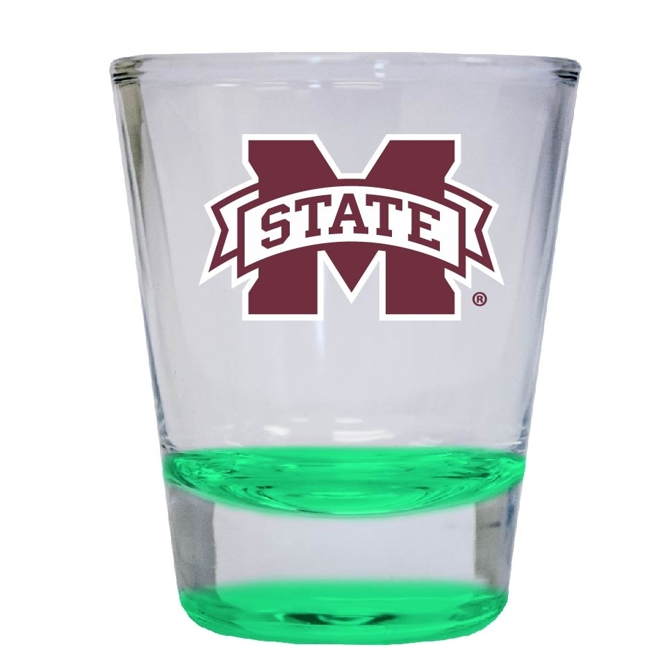 Mississippi State Bulldogs 2 Ounce Color Etched Shot Glasses - Red, 1