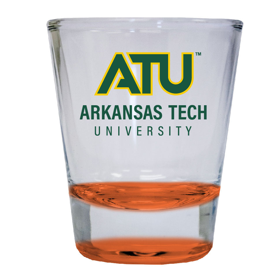 Arkansas Tech University 2 Ounce Color Etched Shot Glasses - All Colors, 4-Pack