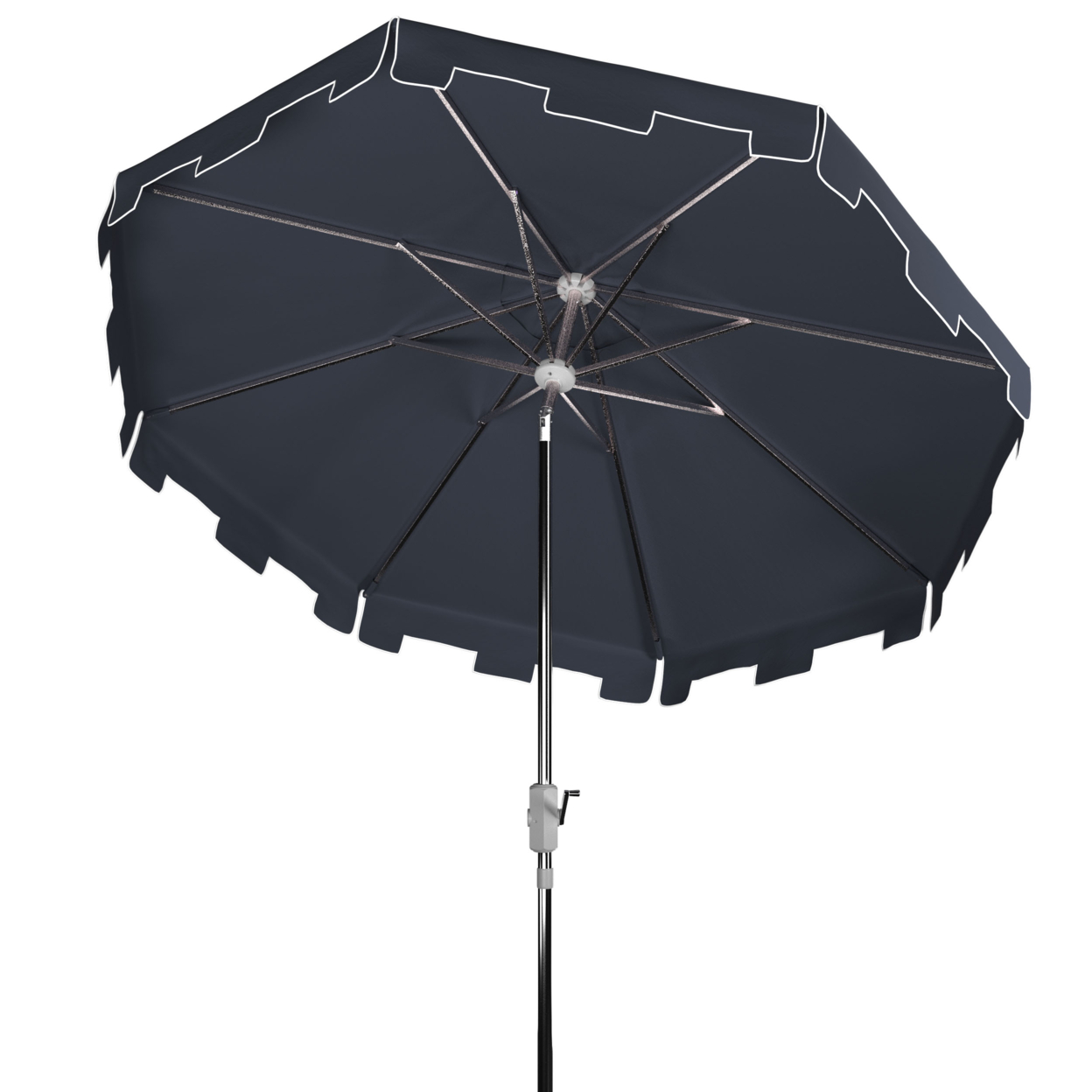SAFAVIEH Outdoor Collection Zimmerman 9-Foot Tilt Umbrella & Flap Navy PAT8000L