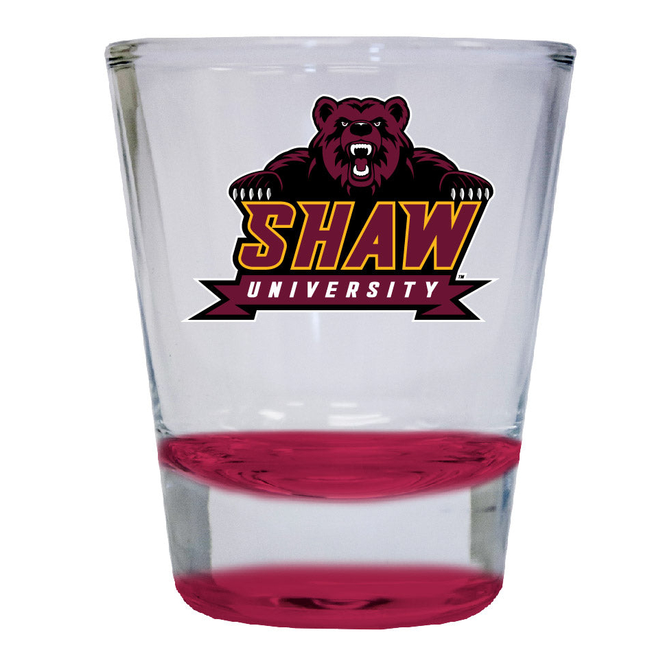 Shaw University Bears 2 Ounce Color Etched Shot Glasses - Red, 1