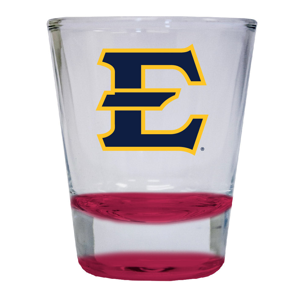 East Tennessee State University 2 Ounce Color Etched Shot Glasses - Red, 1