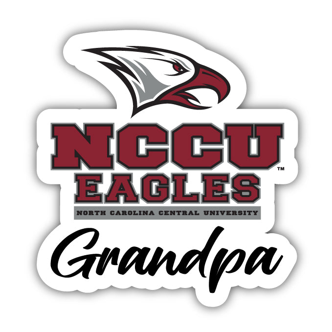 North Carolina Central Eagles 4 Inch Proud Grandpa Die Cut Decal