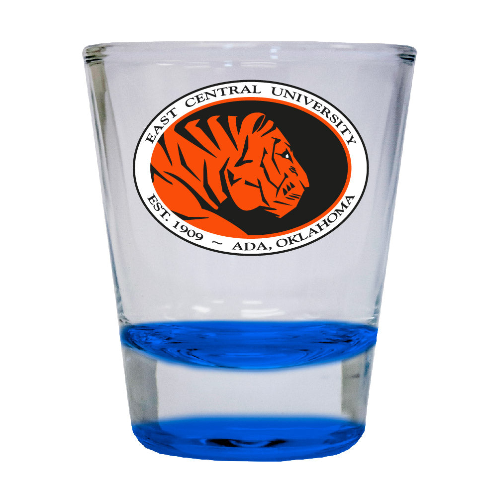 East Central University Tigers 2 Ounce Color Etched Shot Glasses - Blue, 1